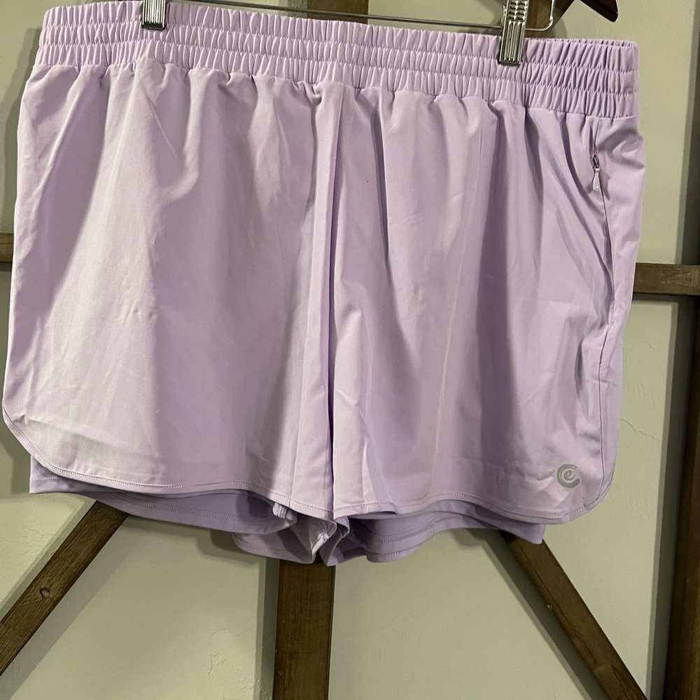 NWT Johnny Was CalmE run shorts.  XXL LILAC